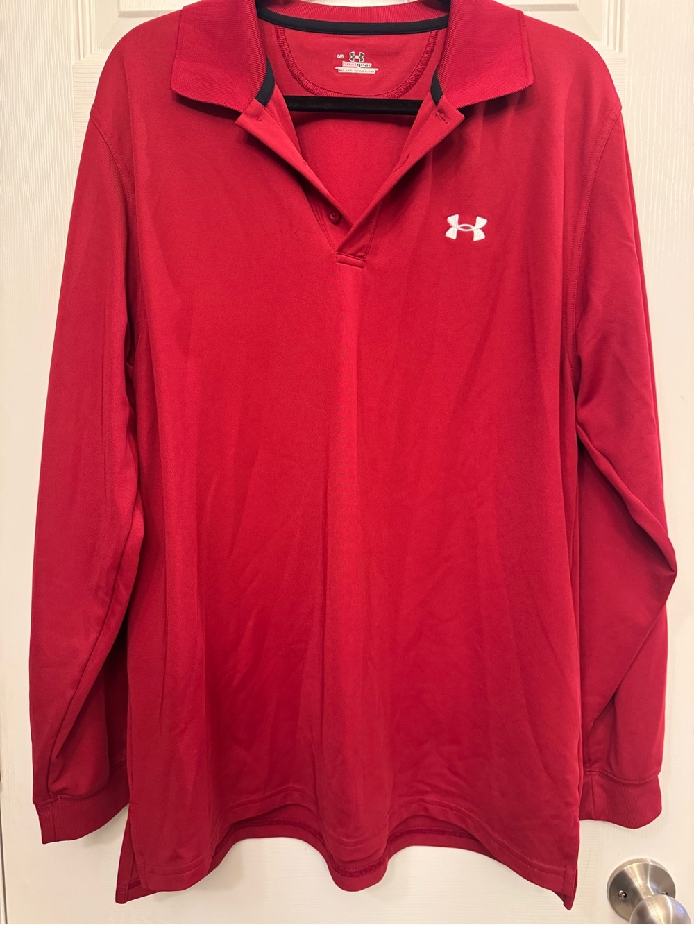 Under Armour Red Long-Sleeve Performance Polo